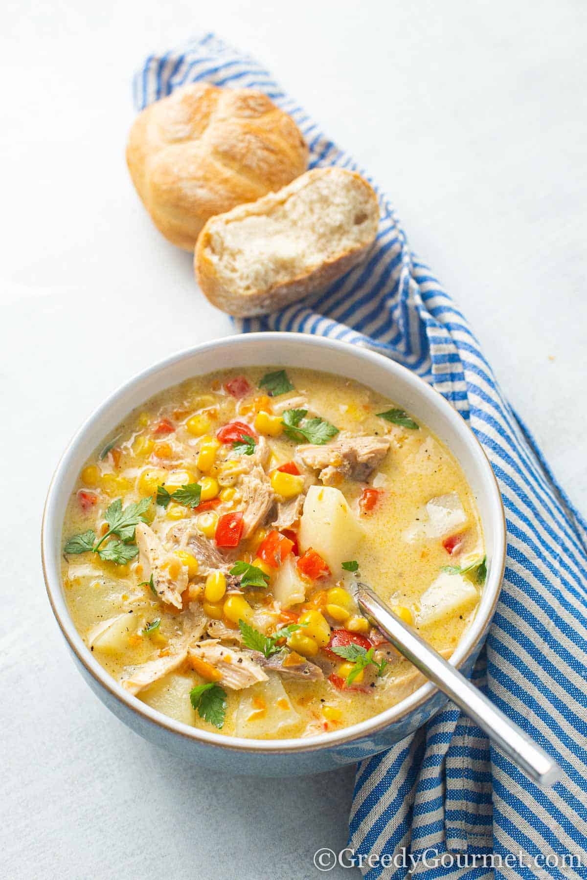 Leftover Turkey Chowder - A Leftover Recipe | Greedy Gourmet