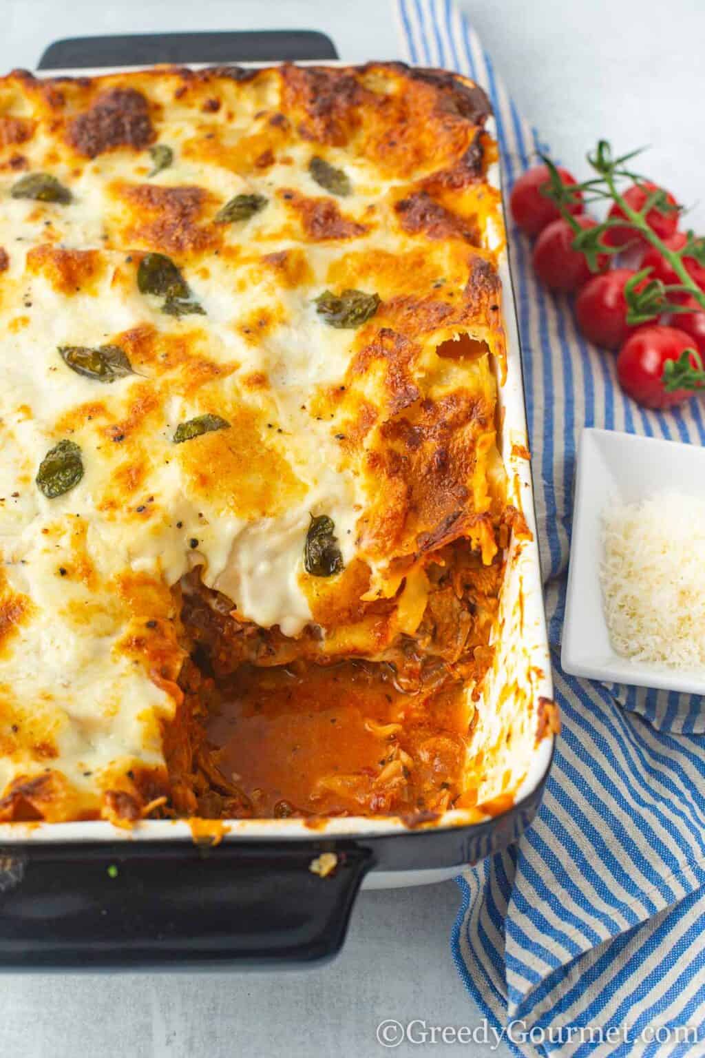 Leftover Turkey Lasagna | Greedy Gourmet